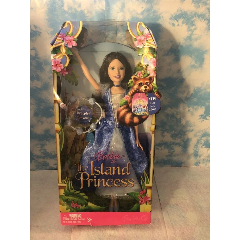 Barbie The Island Princess Doll with Blue Dress #L1148 - HTF New Mattel 2007